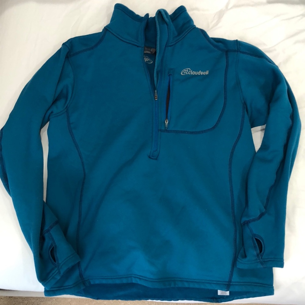 Blue Cloudveil 1/4 zip fleece medium